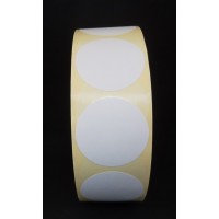 F3727 rol @ 2.000 etiketten permanent rond 35 wit blanco